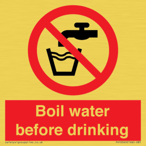 Boil water before drinking